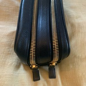 Tom Ford black leather dopp kit